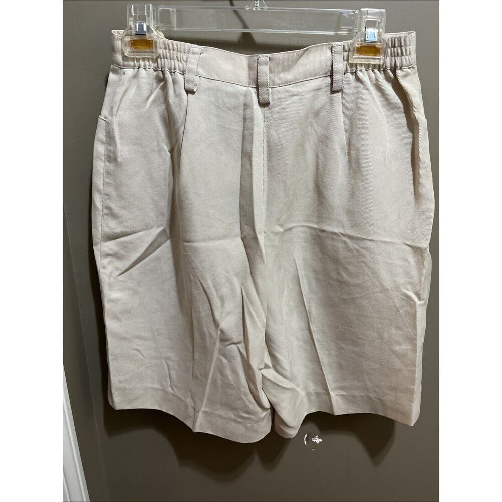 LIZGOLF Liz Claiborne Golf Shorts Womens Size 8 Beige Vintage High Rise Pleate - Picture 6 of 8